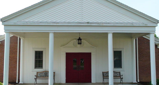 Front of the church